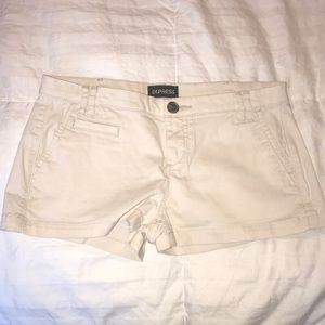 Express White Khaki Shorts
